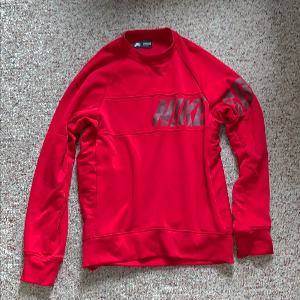 Red crew neck Nike sweatshirt